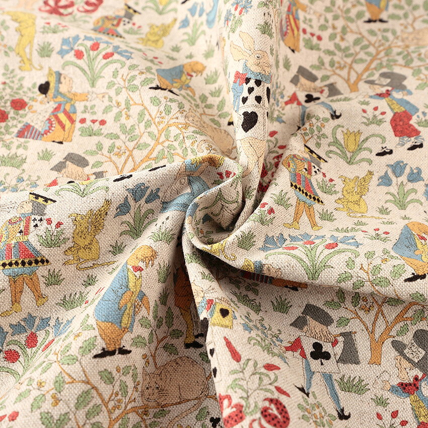 V&A Fabric Collection アリスの冒険 綿麻キャンバス 50cm単位｜切売り 切り売り ...