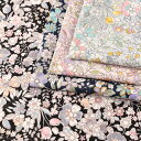 Joli bouquet 2 スケア 50cm単位|切売り 切り売り 生地 布 布地 コットン100% 花柄 フラワー柄 フラワープリント ボタニカル柄 植物柄 薄手 薄地 服地 スケア生地 上品 大人っぽい 巾着 エコバッグ かわいい おしゃれ