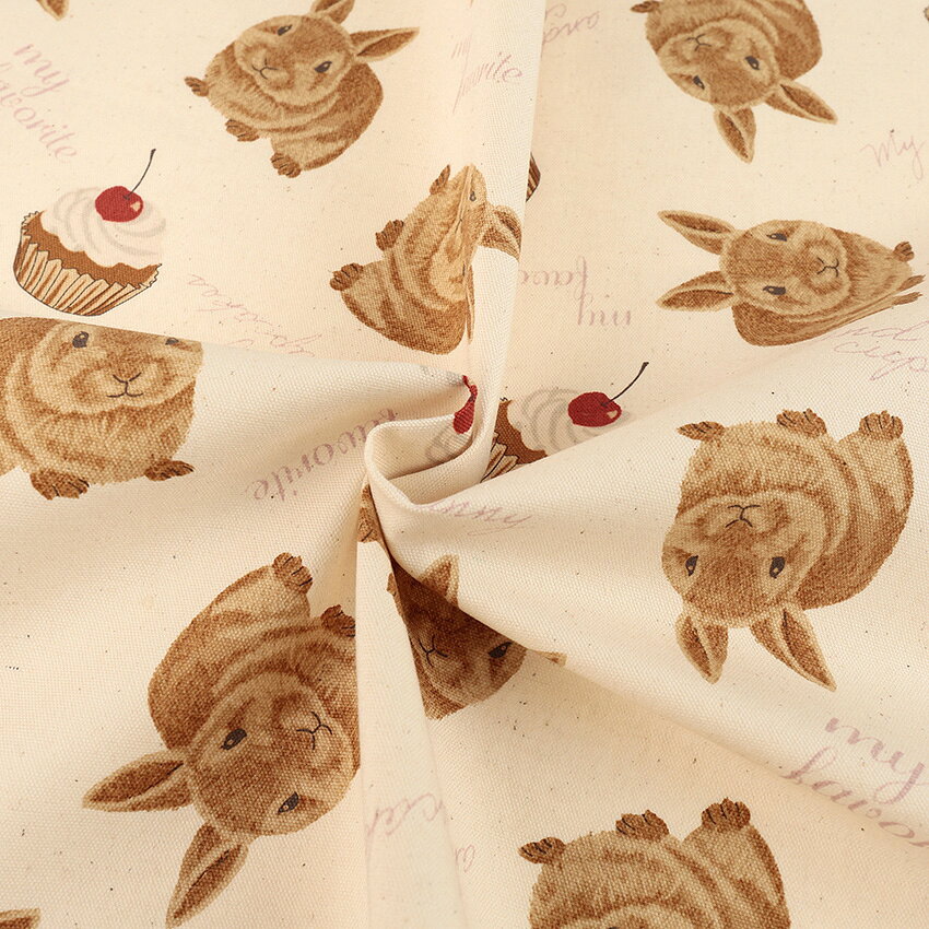 My bunny&cupcakes オックス 50cm単位 | 切売り 切り売り 生地 布 布地 コットン10...
