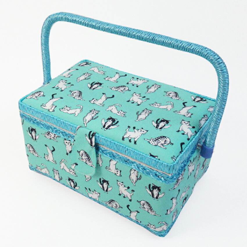 ソーイングボックス猫 | ソーイングボックス 猫 ソーイングバスケット 裁縫箱 裁縫道具入れ 手芸