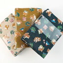 Funny Japan shiba JAPAN ツムギクロス 50cm カットクロス | 生地 布 布地 はぎれ カット布 コットン100% 柴犬 犬 イヌ いぬ ドッグ わんこ ワンコ かわいい 富士山 桜 盆栽 和調 和風 和テイスト 和小物 雑貨 ドビー