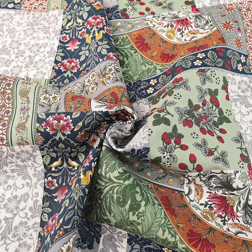 Art Nouveau Symphony animal forest シーチング50cm単位 | 切売り 切り売り 生地 ...