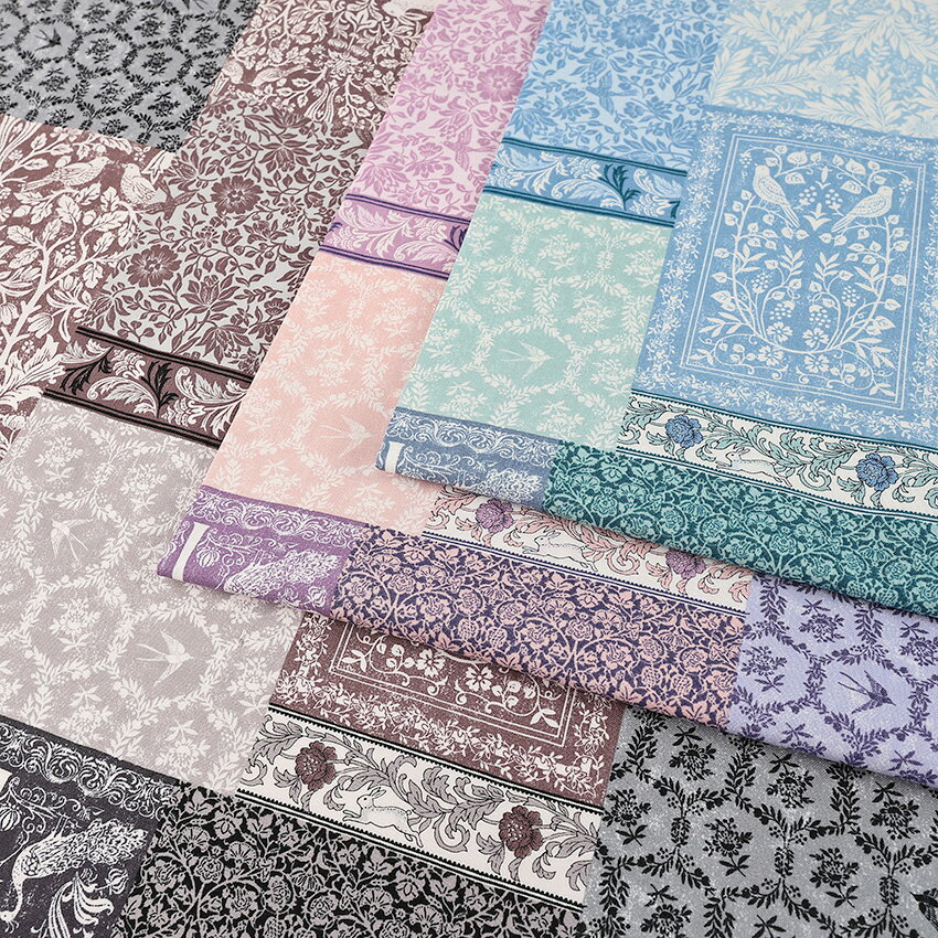 Art Nouveau Symphony antique books シーチング50cm単位 | 切売り 切り売り 生地 布 布地 アールヌー..