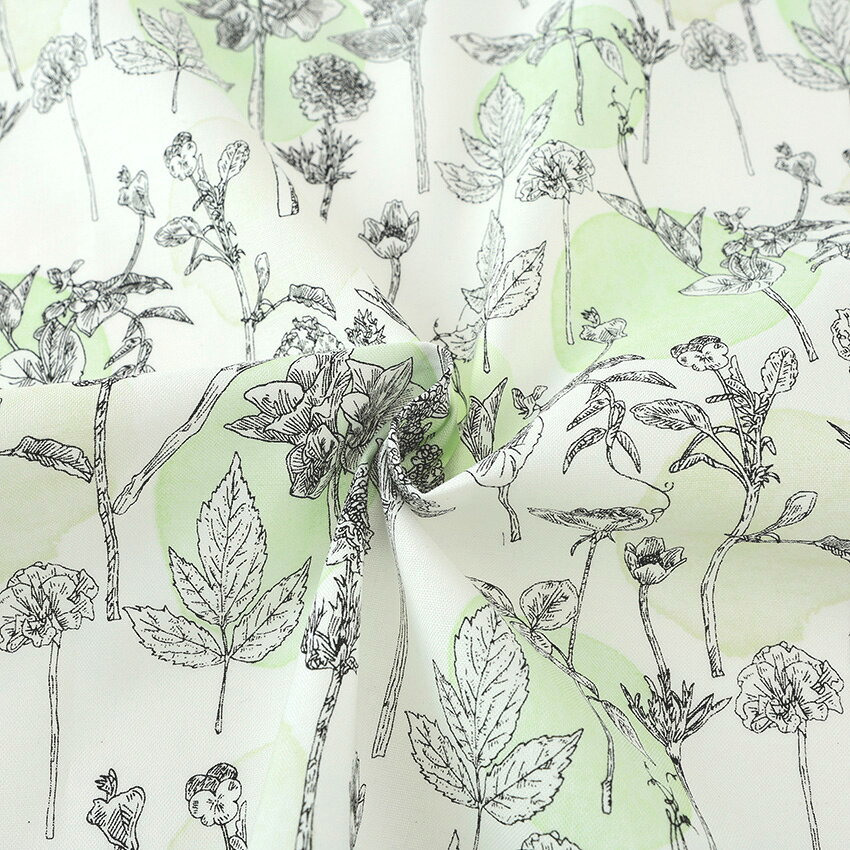 日比谷花壇 花屋さんのお花柄 Geometric-Dotシーチング 50cm単位｜切売り 切り売り...