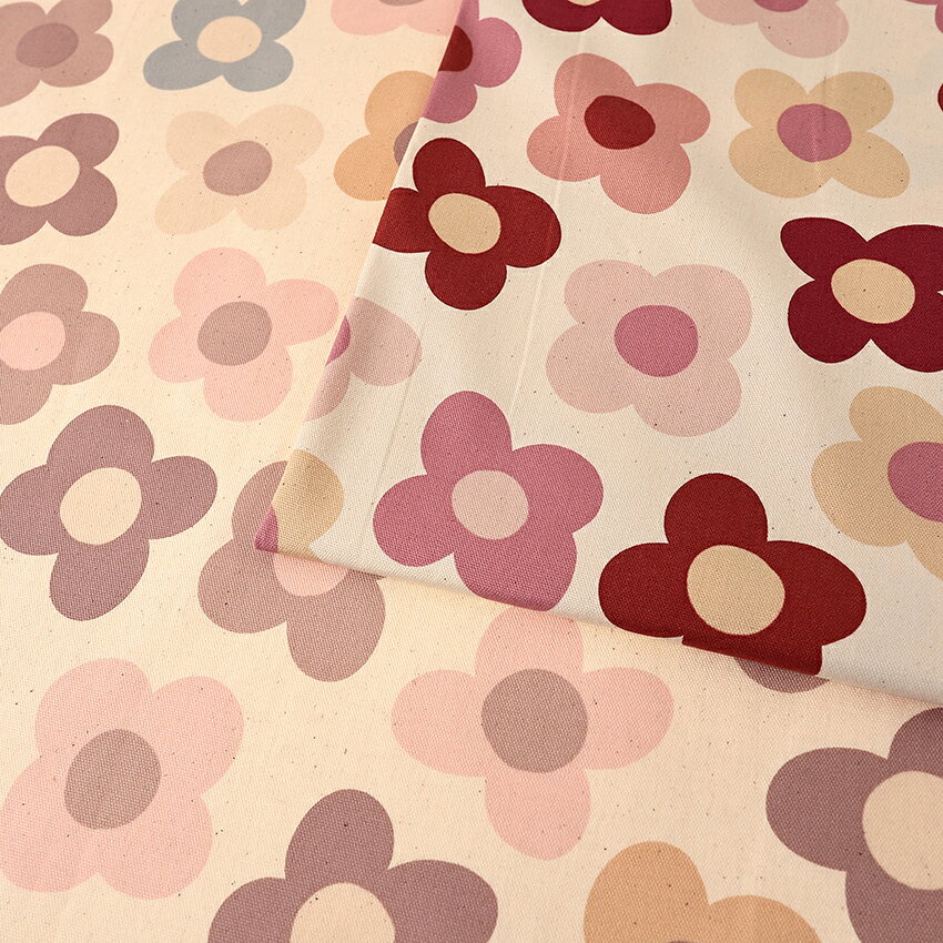 ＼入学PICK／ Retro Charm 花びら オックス 50cm単位 | 切売り 切り売り 生地 布 布地 花柄 フラワー柄..