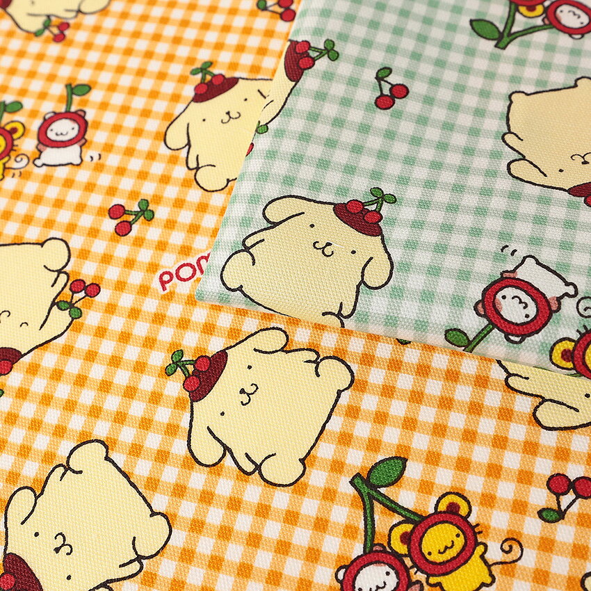 サンリオ ポムポムプリン チェリー オックス 50cm単位 | 切売り 切り売り 生地 布 ...