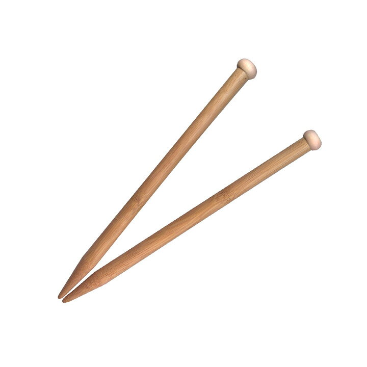 ミニ玉付2本針 23cm 単品 12mm｜棒針 編み針 トーカイ