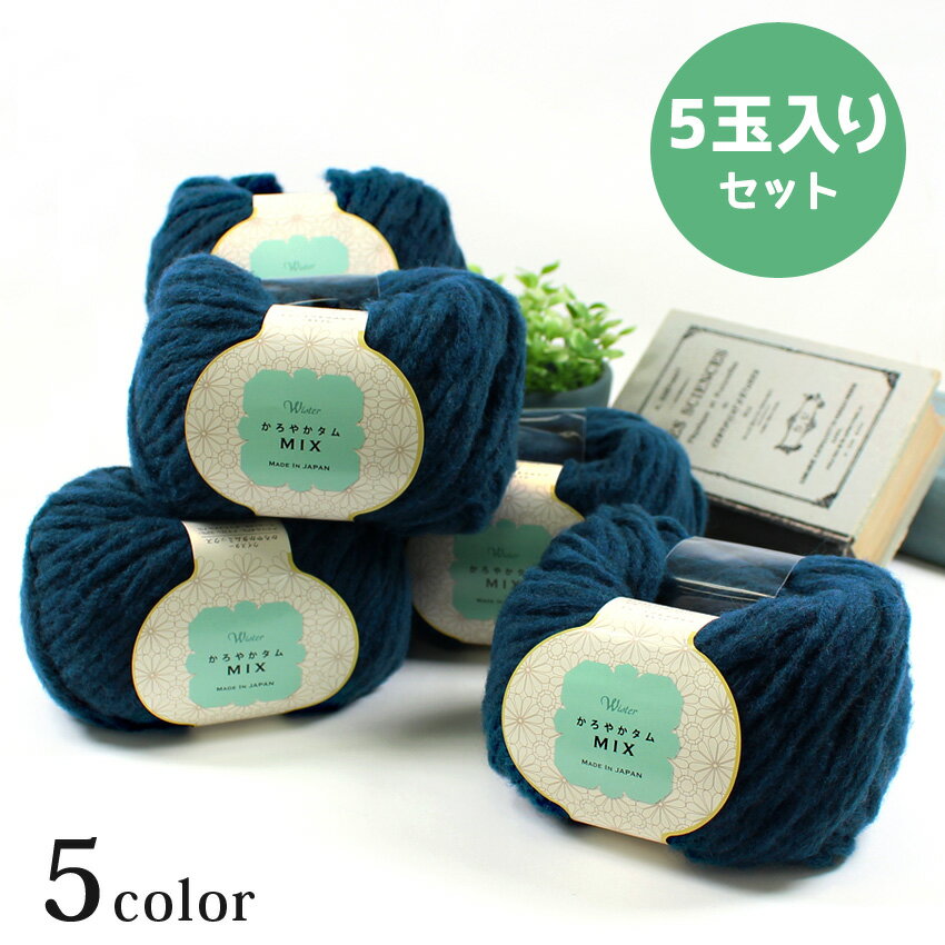 ウイスター かろやかタムミックス5玉パック｜あみもの 超極太 毛糸 ニット トーカイ