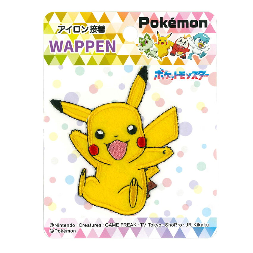 樂天商城 - ピカチュウ ワッペン PSW001 | アップリケ アイロン接着 キャラクター 入園 入学 通園 通学 目印 ワンポイント 稲垣服飾