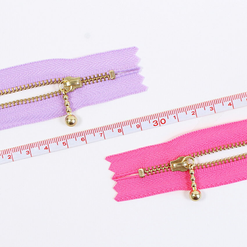 YKK 玉付きファスナー 10cm メタルゴールド 3MGC-10 色 カラー1 | チャック ソーイ...