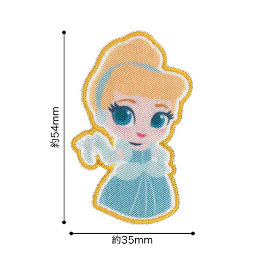 ディズニー プリンセス ワッペン シンデレラ アリエル ベル アイロン・シール両用...
