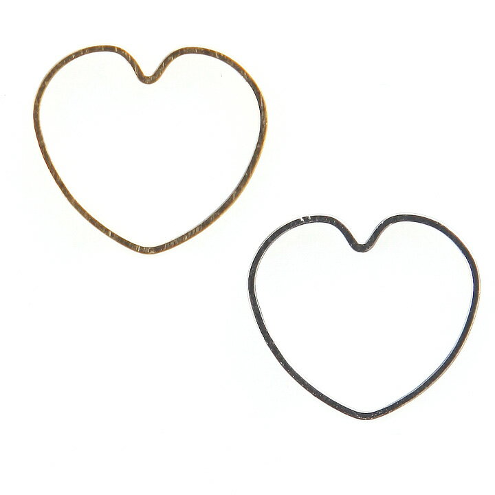 【在庫限り】メタルフープ ハート 15mm 5個入り
