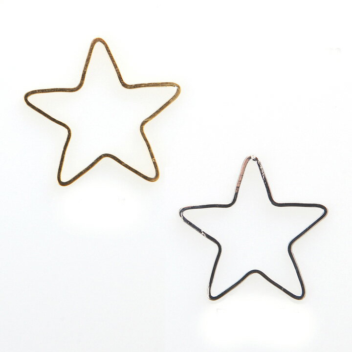 【在庫限り】メタルフープ スター 33mm 2個入り