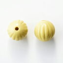 【在庫限り】アクリルビーズ メロン 14mm レトロカラー イエロー2個入り