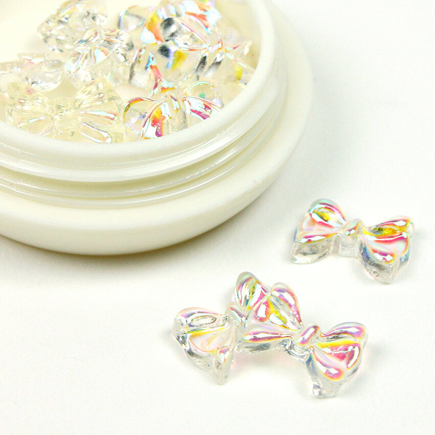 ビジュクレール ネイルパーツ リボンパーツ オーロラ 10個セット 10-3641 | レジン 封入 ネイル ミックス メタルパーツ ラインストーン 上品 おしゃれ Bijouclair レジン＆ネイルアート