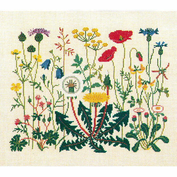刺繍キット Haandarbejdets Fremme 30-4726 夏の草花 デンマーク クロスステッチ キット