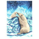 刺繍 PANNA（パンナ） Polar Bears （ホッキョクグマの親子）｜輸入キット クロスステッチ 白くま くまの親子