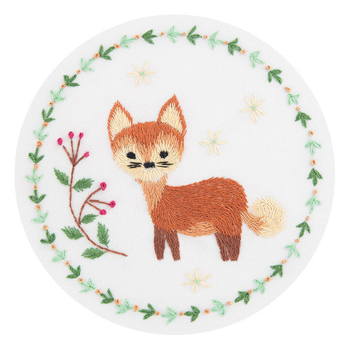 刺繍 PANNA パンナ JK-1230 RED FOX 赤いきつね ｜自由刺し フランス刺繍 クロスステッチ キット