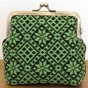刺繍 刺しゅうキット オリムパス こぎん刺し こぎんキット がま口ポーチ角型(黒)【メール便可】 | 刺し子 キット 刺繍キット おしゃれ 手芸 手芸キット 手作りキット ポーチ 手芸用品 ハンドメイド さしこ ししゅう ハンドメイドキット