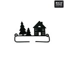 Deco hanger house with tree 11cm 黒 家 ツリー 【メール便可】 クリスマス クリスマスツリー ツリー 飾り ハンガー かわいい タペストリー 壁 壁飾り 壁掛け オーナメント クリスマスオーナメント 手作り 手芸 飾り付け 手芸用品 おしゃれ