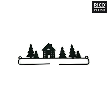 Deco hanger house with tree 21cm 黒 家+ツリー 【メール便可】 | クリスマス クリスマスツリー ツリー 飾り ハンガー かわいい タペストリー 壁 壁飾り 壁掛け オーナメント クリスマスオーナメント 手作り 手芸 飾り付け 手芸用品 おしゃれ