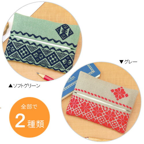 刺繍 オリムパスこぎんキット ティッシュケース（グレー） 【メール便可】 | こぎん刺し 刺し子 キット 刺繍キット 刺しゅう 手芸 手芸キット 手作りキット 手芸用品 ハンドメイド さしこ ししゅう ハンドメイドキット