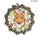 ◎注目輸入刺繍!◎ 刺繍 輸入キット 狐と赤い実 【メール便可】 | 刺繍キット 刺しゅう ししゅう 手芸キット 手作りキットハンドメイド 手芸用品 フレーム ...