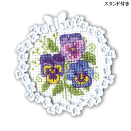 刺繍 輸入キット 小さなパンジー 【メール便可】| 刺繍キット 初心者 キット 手芸キット 手作り セット 刺繍セット 手芸セット ハンドメイド ししゅう 刺しゅう 手作りキット 簡単 初心者セット 手芸