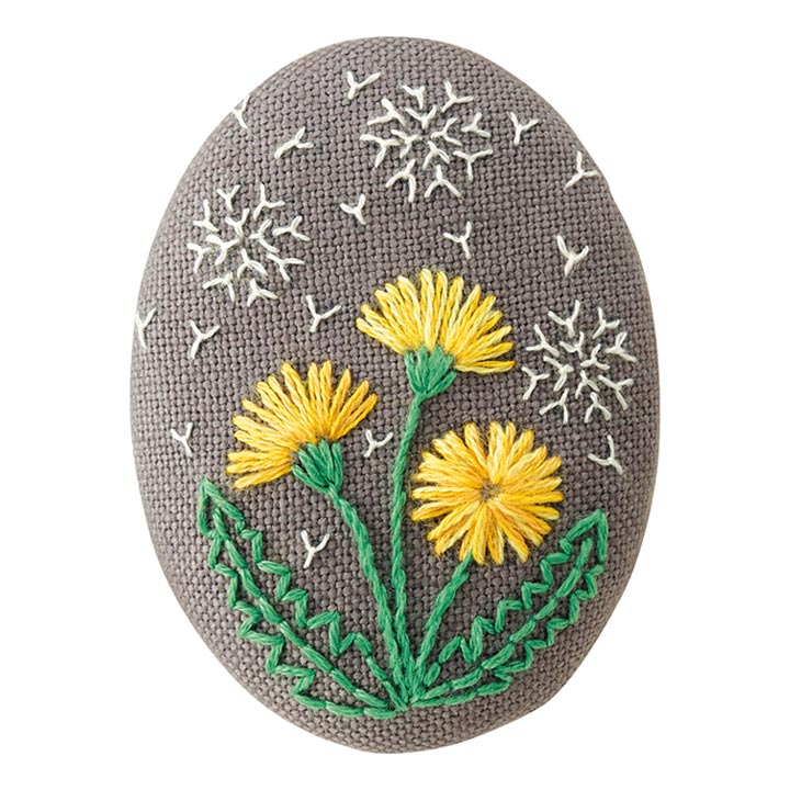 刺繍 フランス刺しゅう ブローチキット タンポポ