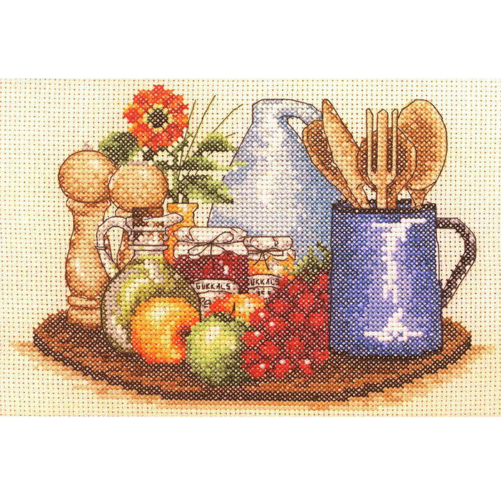 【冬刺繍P15】 刺繍キット Anchor PEC758 Kitchen キッチン【メール便可】クロスステッチ 刺しゅう キ..