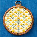 刺繍 地刺しプチフレーム(ミモザ)