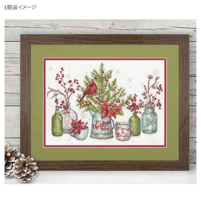 刺繍 刺しゅう 輸入キット Dimensions 70-08994 Birds and Berrie 鳥とベリー｜ ク...