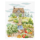 輸入キット LETISTITCH L8088 Summer Harvest/Recolte dete ラビット にんじん | クロスステッチキット バックステッチ うさぎ 野菜 庭 輸入刺繍 輸入刺しゅう
