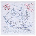 刺繍 キット チューリップ 刺し子 花ふきん SASHIKO WORLD Spain ガレオン船 KSW-035 | 刺繍 キット チューリップ 刺し子 花ふき...