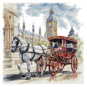 刺繍 輸入キット Luca-S(ルーカス)CARRIAGE RIDE BU5040 | 風景 背景 馬 馬車 輸入刺繍 輸入キット 輸入刺しゅう