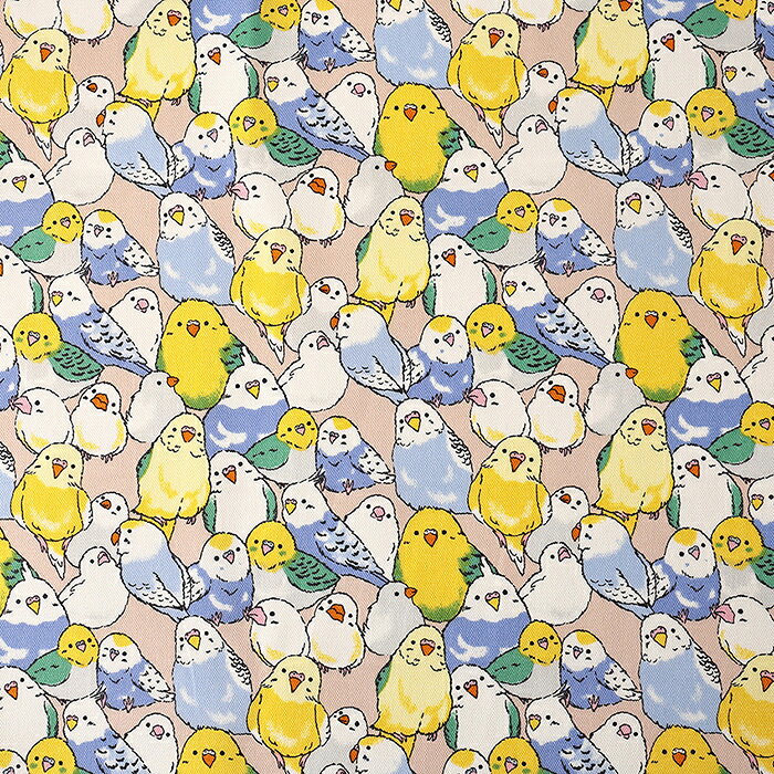 インコ、オカメインコ、文鳥、シマエナガパネル生地 ハンドメイド ね