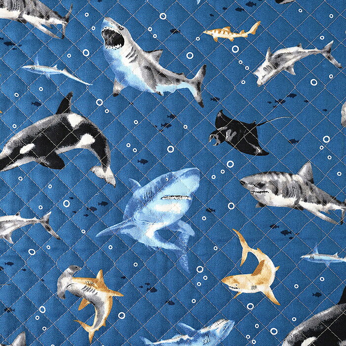 楽天市場】海 生き物 生地（カラーネイビー）（生地・布｜手芸