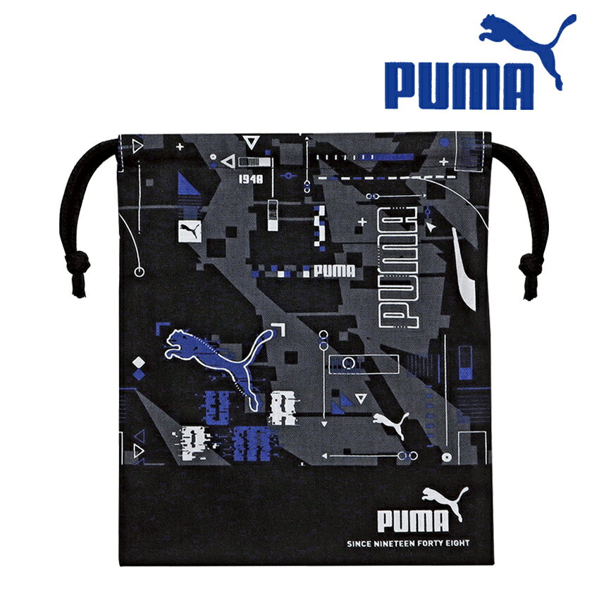 楽天手芸材料の通信販売　シュゲールPUMA キンチャク S 24【完成品】 | 男の子 コップ袋 ランチ袋 巾着袋 小学校 幼稚園 保育園 入園 入学 準備 日本製 クツワ