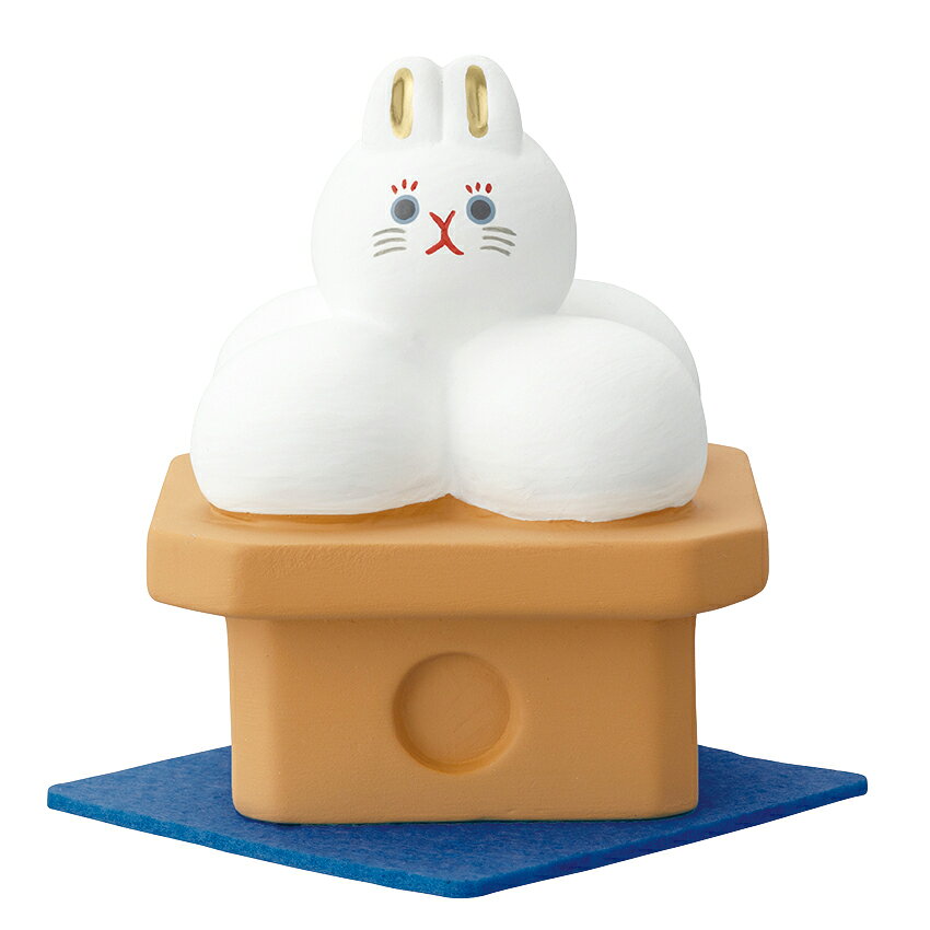 コンパクト 月しっぽうさぎ団子 │ 小物 置物 飾り マスコット オブジェ インテリア雑貨 ミニチュア 玄関飾り 省スペース かわいい デコレ [3]