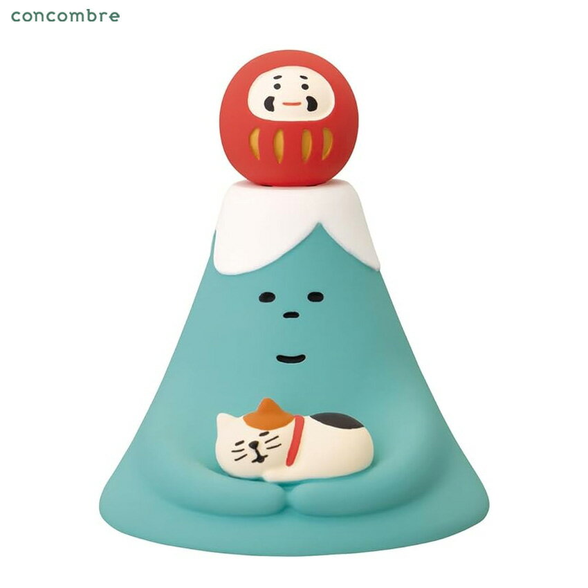 コンコンブル FUKU福MONO 富士山とすやすや子猫 | お正月 デコレ 小物 置物 飾り マスコット オブジェ ..