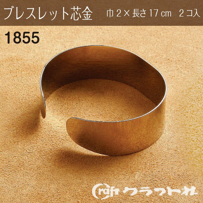 レザークラフト ブレスレット芯金 太 (M 巾2×長さ17cm) 2コ入 クラフト社　1855　(メール便可)