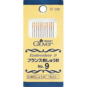 クロバー フランス刺しゅう針　No.9 クローバー　57-009　(メール便可)