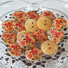 マラソン期間中2点でP5倍3点10倍!木工ボタン 木のボタン　釦 木ボタン　PH-14　(取り寄せ品)　(メール便不可)