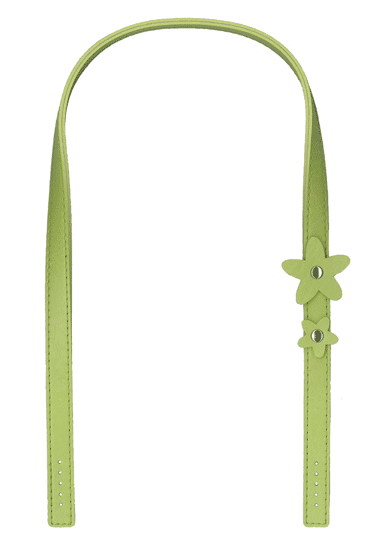 合成皮革持ち手　手さげ・ショルダータイプ　花付き　55cm　YAS-551　(取り寄せ品)　(メール便可)