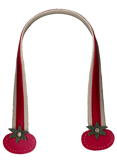 SS期間中2点でP5倍3点10倍!合成皮革アクリル持ち手　トマト型　40cm　YAT-4014　(取り寄せ品)　(メール便可)