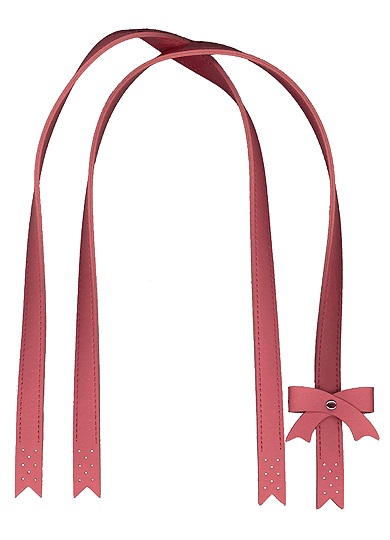 合成皮革持ち手　手さげ・ショルダータイプ　リボン付き　60cm　YAS-6008　(取り寄せ品)　(メール便可)