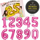●ナンバーバルーン ピンク BIRTHDAY BALLOON 1 2 3 4 5 6 7 8 9 0 バースデー 誕生日 アルミ風船 いろは出版 (メール便可)(3)