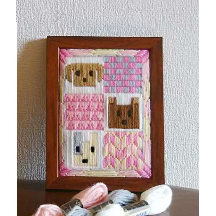 刺しゅうキット アンカー ウール 伝統柄わんこ ウール ししゅう 刺繍 shishu　342640　(取り寄せ品)　(メール便不可)