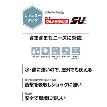 ボンド ウルトラ多用途SU 10ml 屋内、屋外、凹凸面、水回りでの接着と補修に 4591 (メール便可) ステイホーム おうち時間 手芸男子 趣味