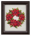 刺しゅうキット 四季折々の花だより 12月 ポインセチア(クロスステッチキット) ししゅう 刺繍 shishu NO_7632 (取り寄せ品) (メール便可)